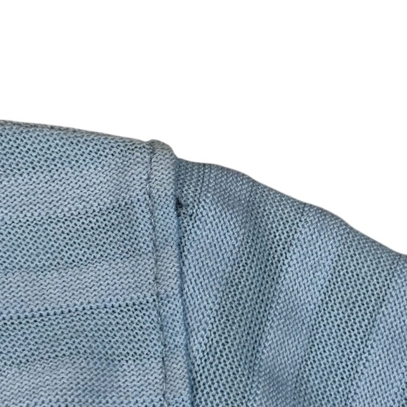 Ibex Shadow Stripe Hoodie Women Size Large Blue Merino Wool Blend - Picture 2 of 4